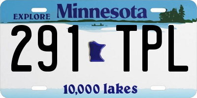 MN license plate 291TPL