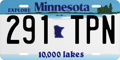 MN license plate 291TPN