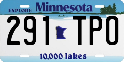 MN license plate 291TPO
