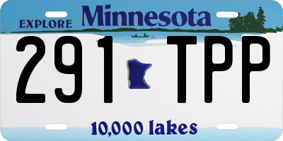 MN license plate 291TPP