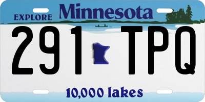 MN license plate 291TPQ