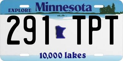 MN license plate 291TPT