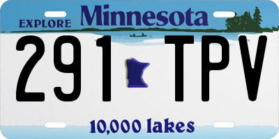 MN license plate 291TPV