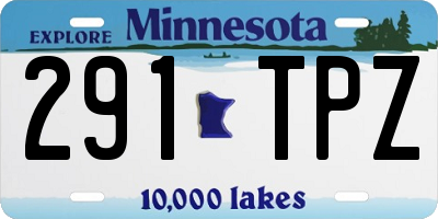 MN license plate 291TPZ