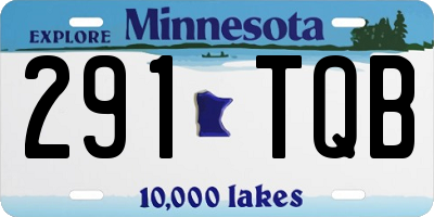 MN license plate 291TQB