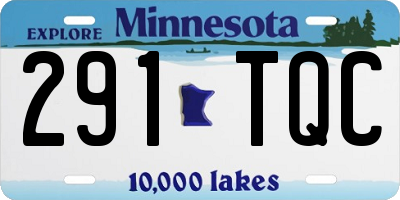 MN license plate 291TQC