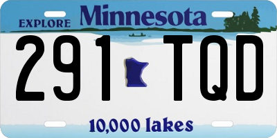 MN license plate 291TQD