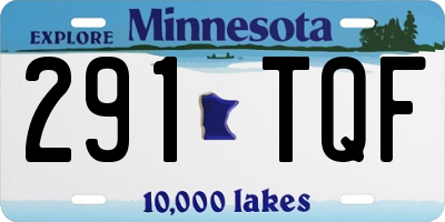 MN license plate 291TQF