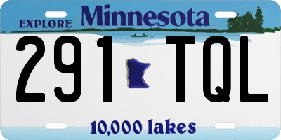 MN license plate 291TQL