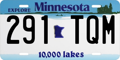 MN license plate 291TQM