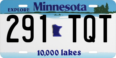 MN license plate 291TQT