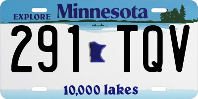 MN license plate 291TQV