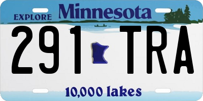 MN license plate 291TRA