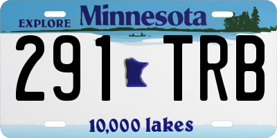 MN license plate 291TRB