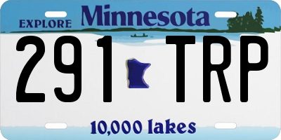 MN license plate 291TRP