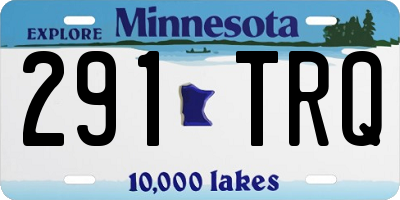 MN license plate 291TRQ