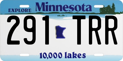 MN license plate 291TRR