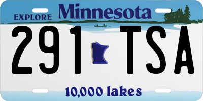 MN license plate 291TSA
