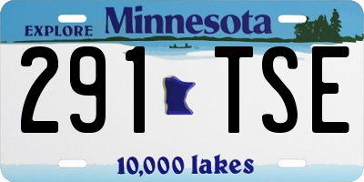 MN license plate 291TSE