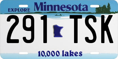 MN license plate 291TSK