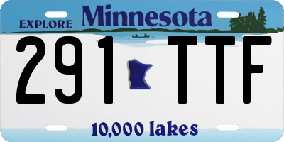MN license plate 291TTF