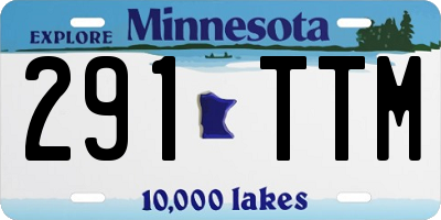 MN license plate 291TTM
