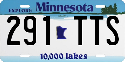 MN license plate 291TTS