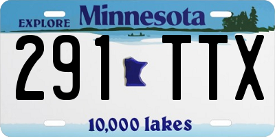 MN license plate 291TTX
