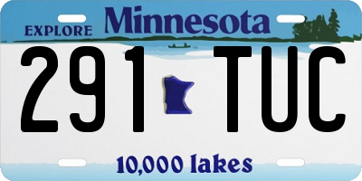 MN license plate 291TUC