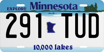 MN license plate 291TUD