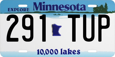 MN license plate 291TUP