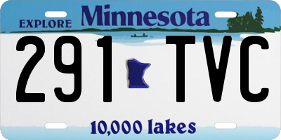 MN license plate 291TVC