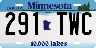 MN license plate 291TWC