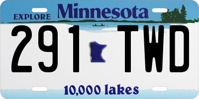 MN license plate 291TWD