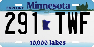 MN license plate 291TWF