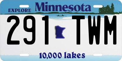 MN license plate 291TWM