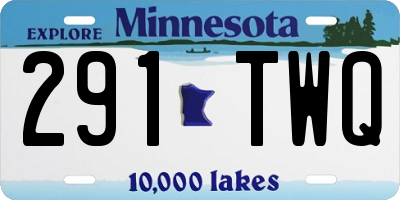 MN license plate 291TWQ