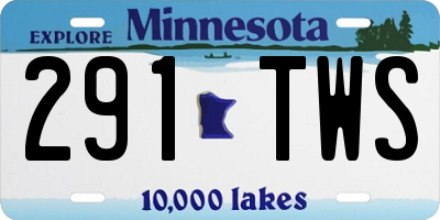 MN license plate 291TWS
