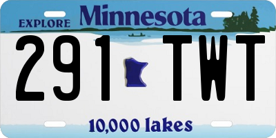 MN license plate 291TWT