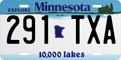 MN license plate 291TXA