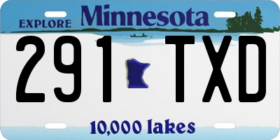 MN license plate 291TXD