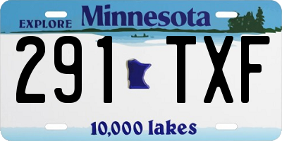 MN license plate 291TXF