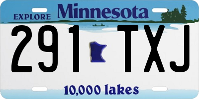 MN license plate 291TXJ