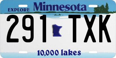 MN license plate 291TXK