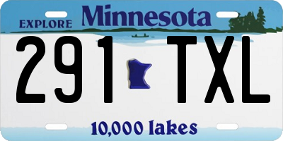 MN license plate 291TXL