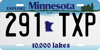 MN license plate 291TXP