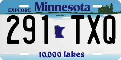 MN license plate 291TXQ