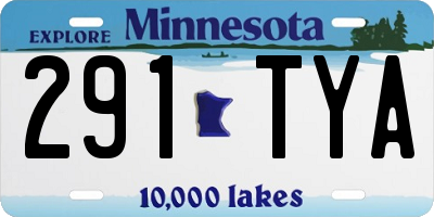 MN license plate 291TYA