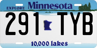 MN license plate 291TYB