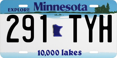 MN license plate 291TYH